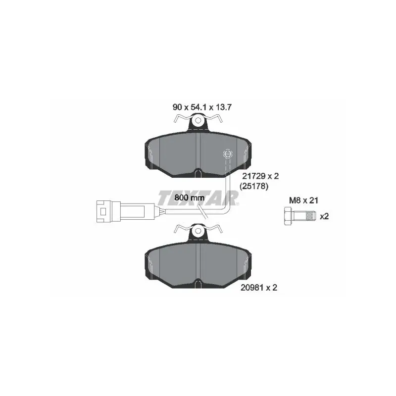 TEXTAR 2172901 Juego de pastillas de freno