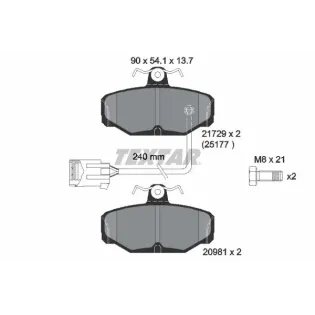 TEXTAR 2172902 Juego de pastillas de freno