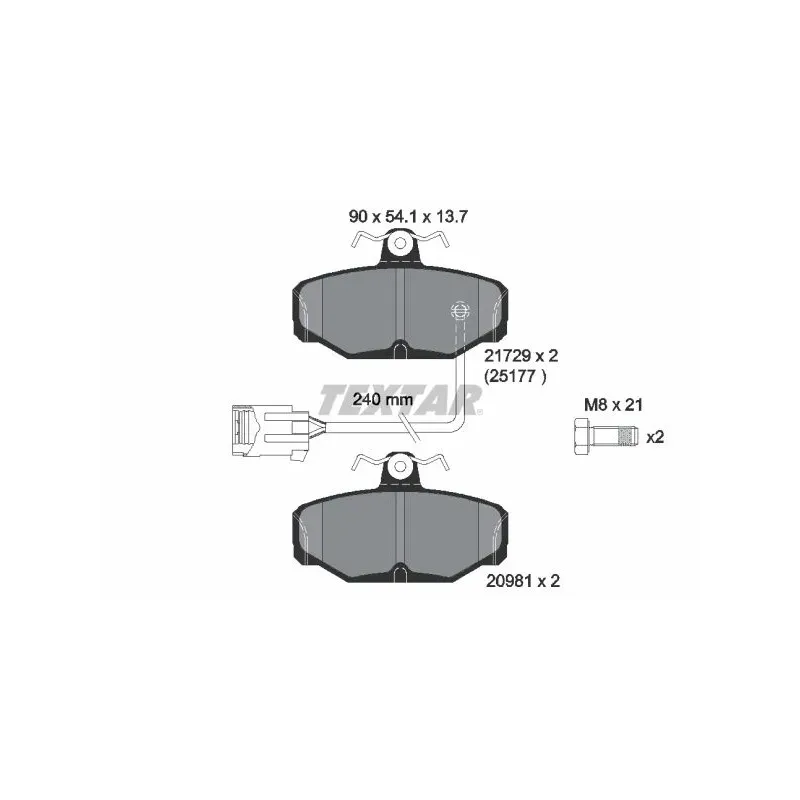 TEXTAR 2172902 Juego de pastillas de freno