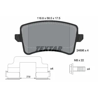 TEXTAR 2460601 Juego de pastillas de freno