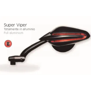 Espejo Super Viper Negro Con Intermitente Izdo - FAR7357