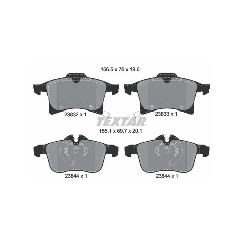 TEXTAR 2383201 Juego de pastillas de freno