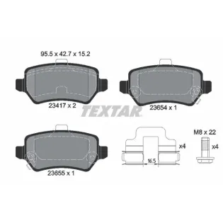 TEXTAR 89015500 Kit frenos, freno de disco