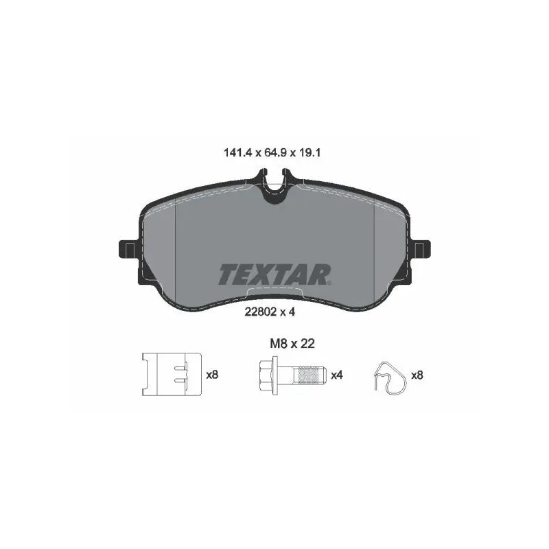 TEXTAR 2280201 Juego de pastillas de freno