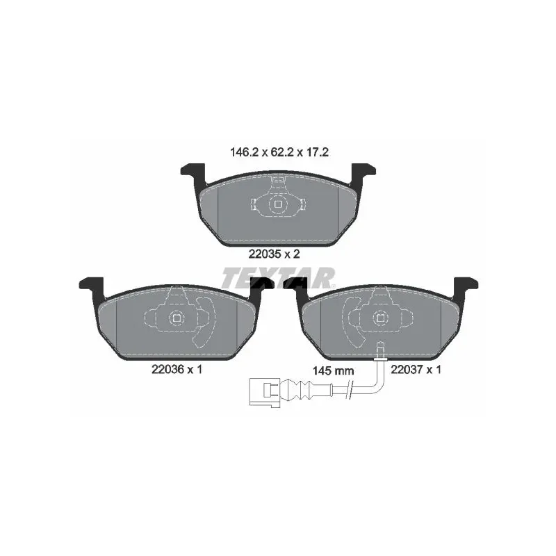 TEXTAR 2203501 Juego de pastillas de freno