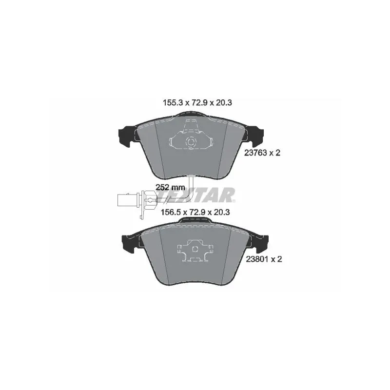 TEXTAR 2376302 Juego de pastillas de freno
