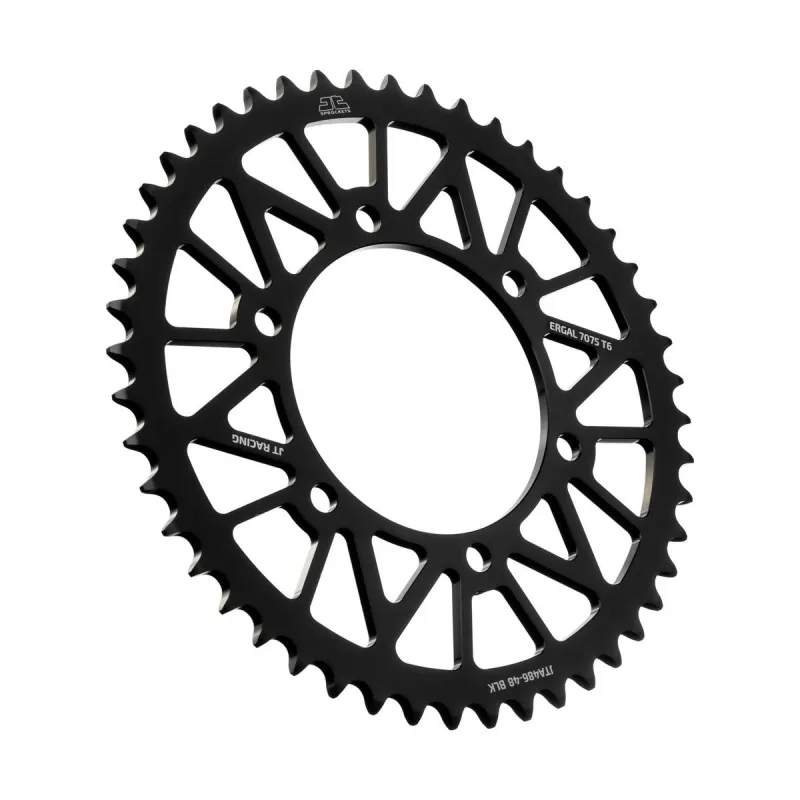 Corona moto JT Sprockets 48 dientes P.520 aluminio negro JTA486.48BLK