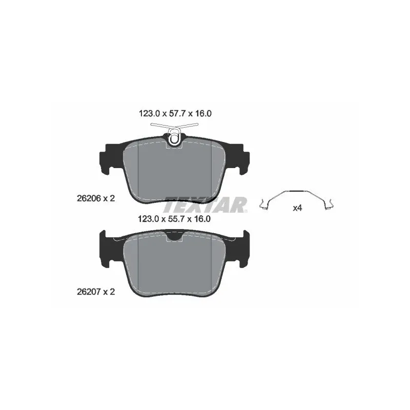 TEXTAR 2620601 Juego de pastillas de freno
