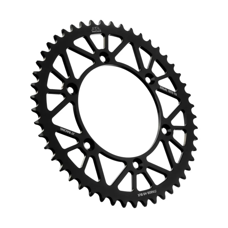 Corona moto JT Sprockets de aluminio de 49 dientes JTA808.49BLK