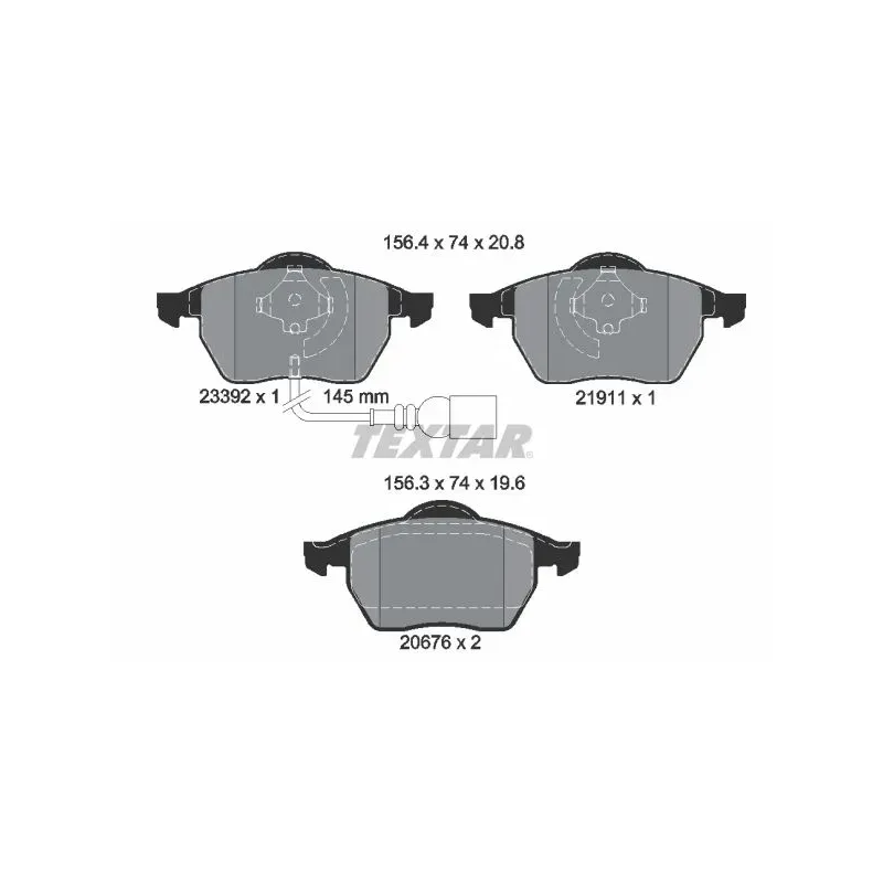 TEXTAR 2339201 Juego de pastillas de freno