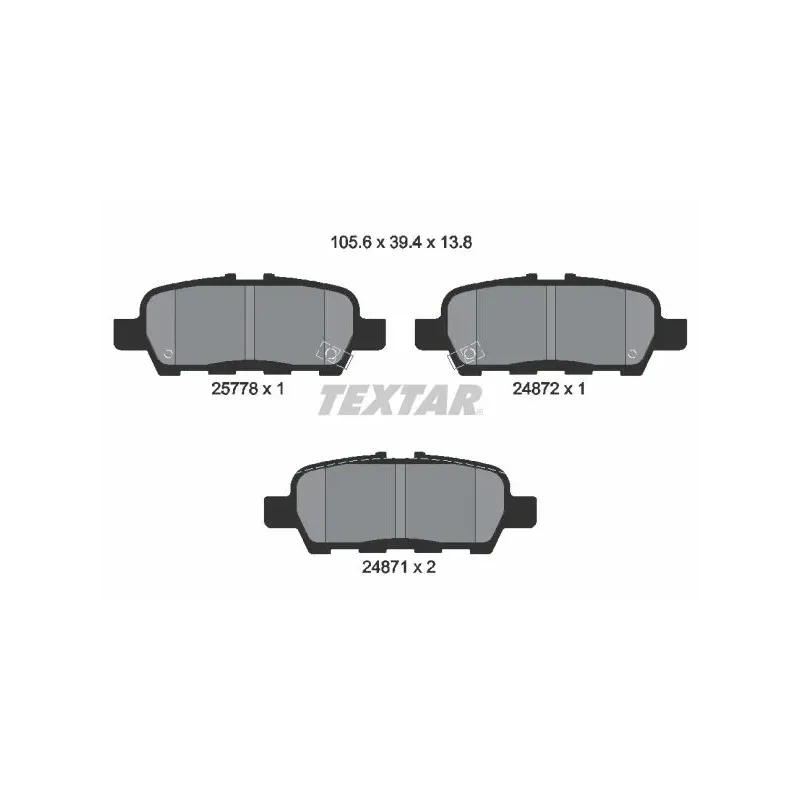 TEXTAR 2577801 Juego de pastillas de freno