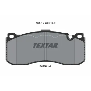TEXTAR 2431601 Juego de pastillas de freno