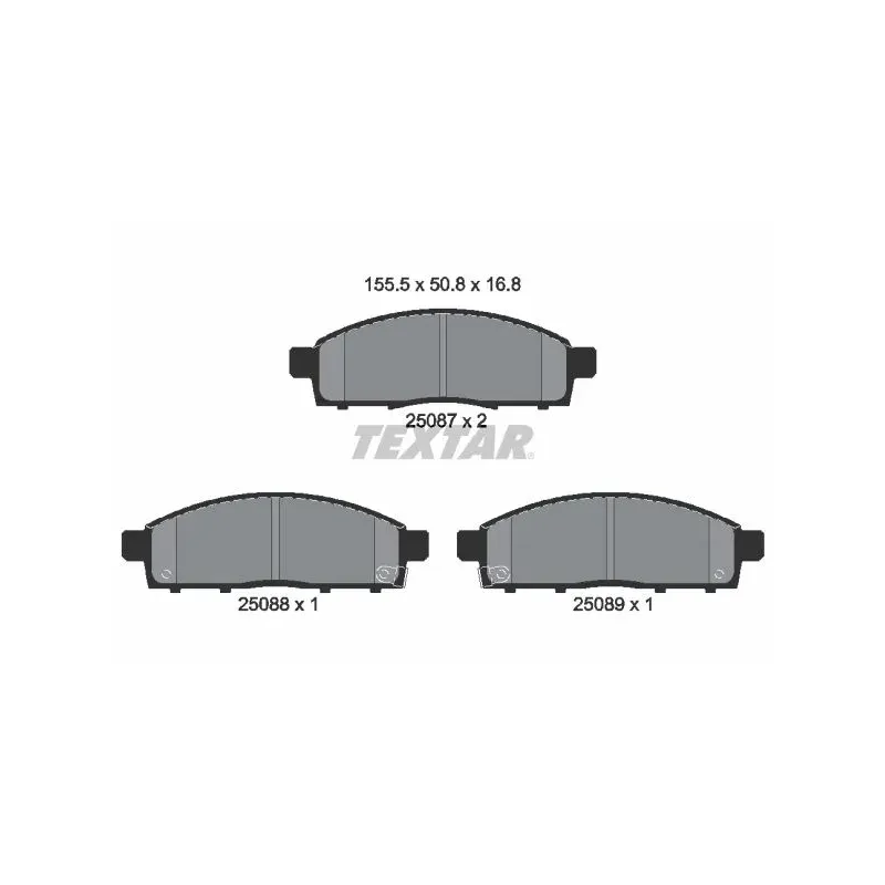 TEXTAR 2508701 Juego de pastillas de freno