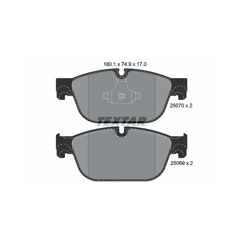 TEXTAR 2507001 Juego de pastillas de freno