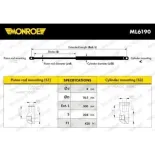 MONROE ML6190 Muelle neumático, maletero/compartimento de carga