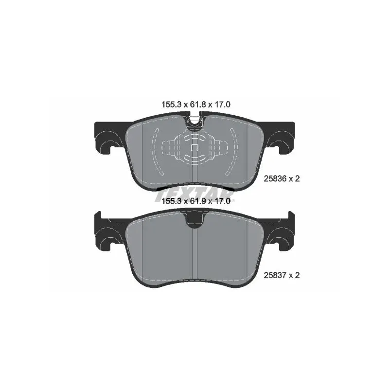 TEXTAR 2583601 Juego de pastillas de freno