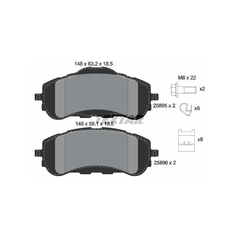 TEXTAR 2589501 Juego de pastillas de freno