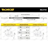 MONROE ML5722 Muelle neumático, maletero/compartimento de carga