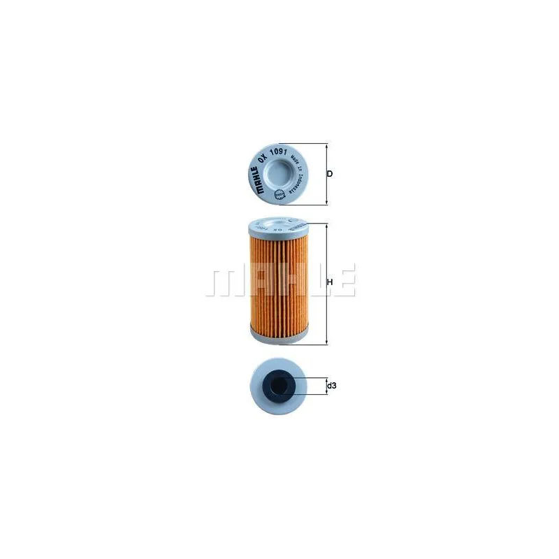 Filtro de aceite MAHLE OX1091