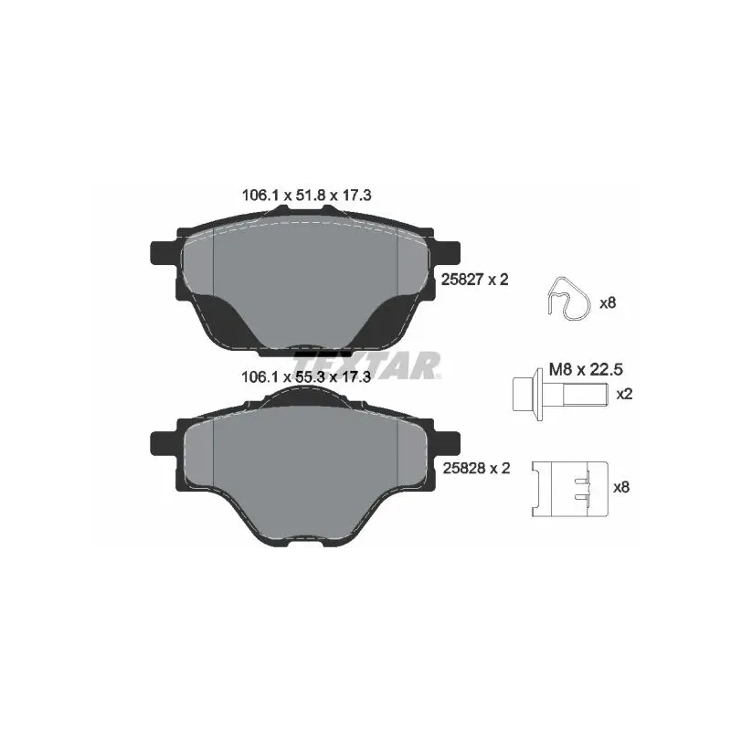 TEXTAR 2582701 Juego de pastillas de freno