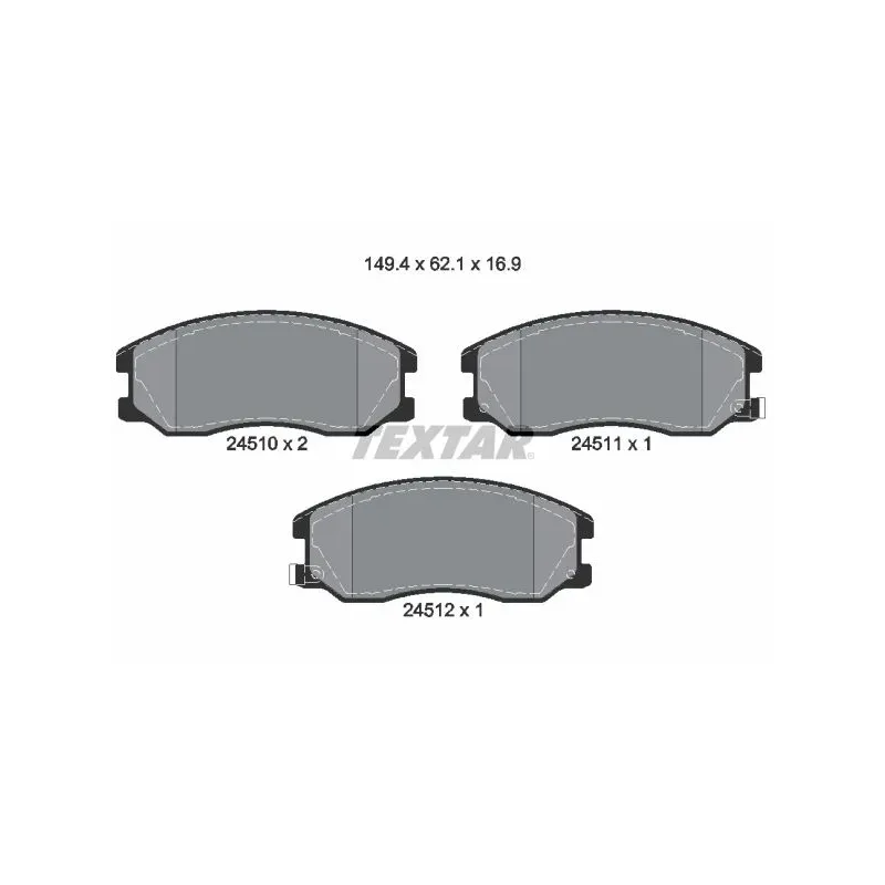 TEXTAR 2451001 Juego de pastillas de freno