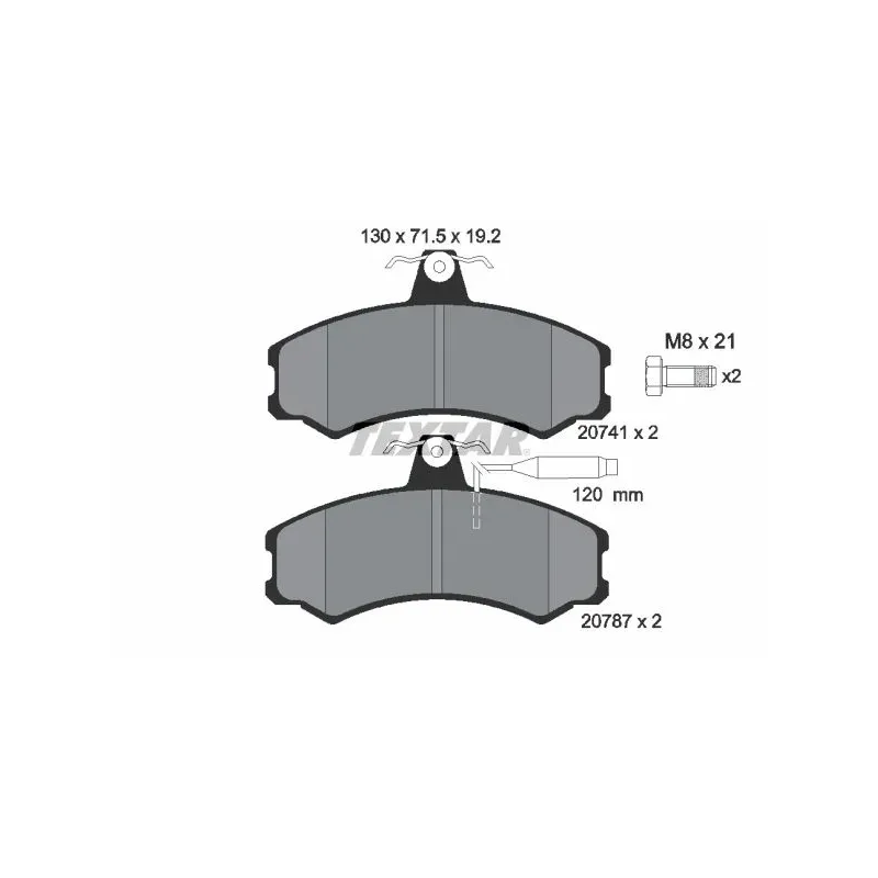 TEXTAR 2074101 Juego de pastillas de freno
