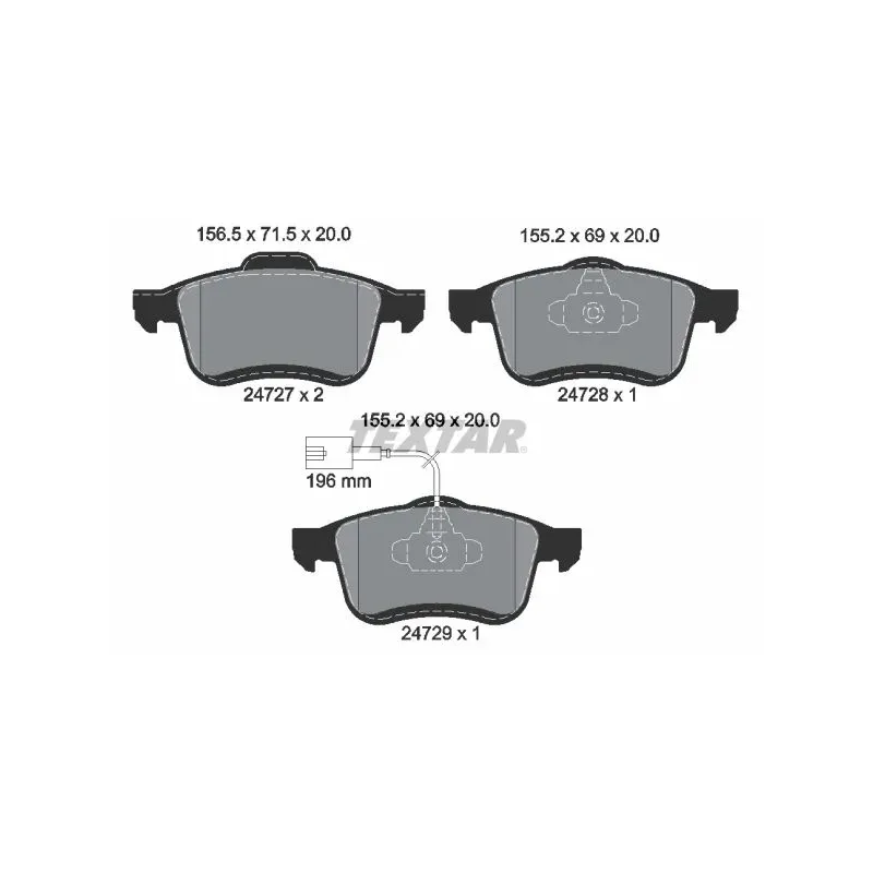 TEXTAR 2472701 Juego de pastillas de freno