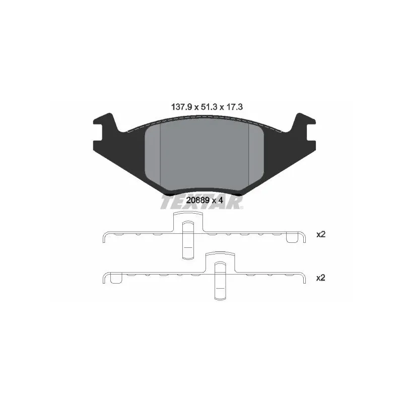 TEXTAR 2088902 Juego de pastillas de freno
