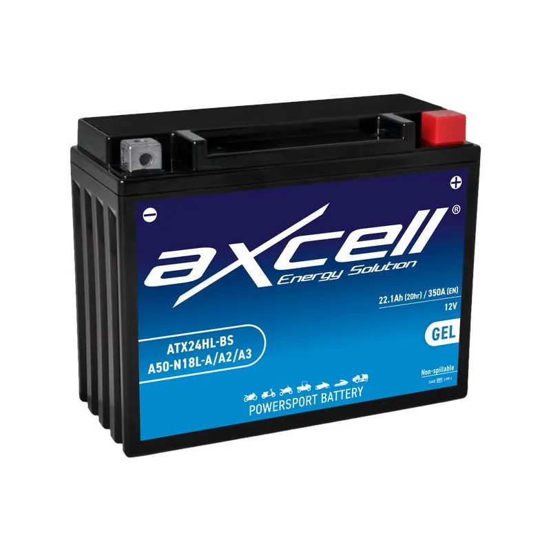 Batería moto Axcell GEL ATX24HL-BSA50-N18L-AA2A3