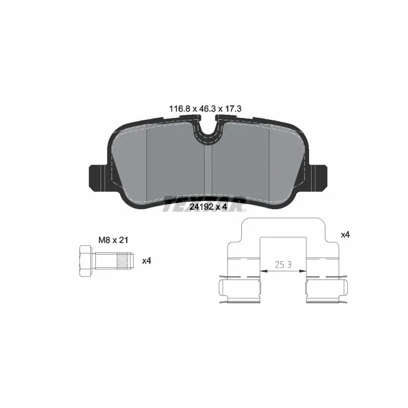 TEXTAR 2419201 Juego de pastillas de freno