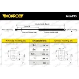 MONROE ML6195 Muelle neumático, maletero/compartimento de carga