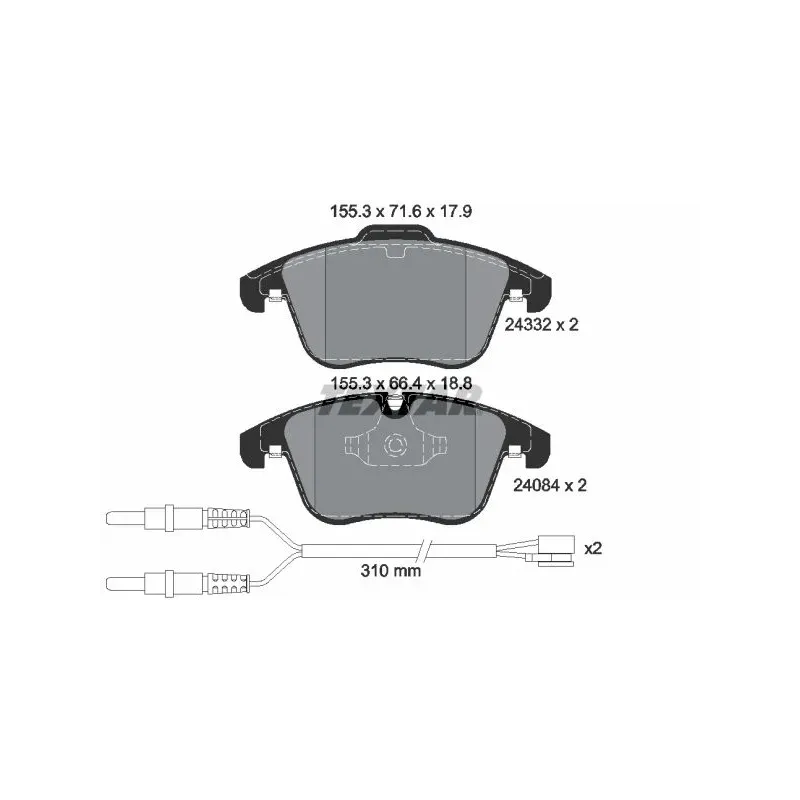 TEXTAR 2433201 Juego de pastillas de freno