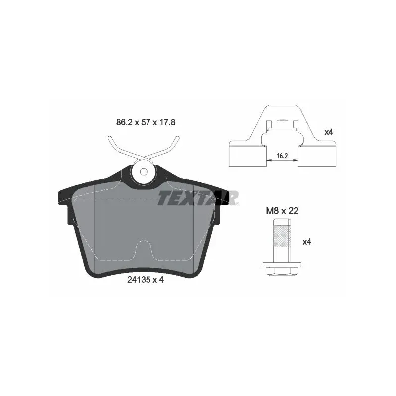 TEXTAR 2413501 Juego de pastillas de freno