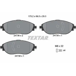 TEXTAR 2473806 Juego de pastillas de freno