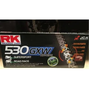 Cadena para moto RK 530 GXW XW-RING verde 120 pasos MM530ZXW120