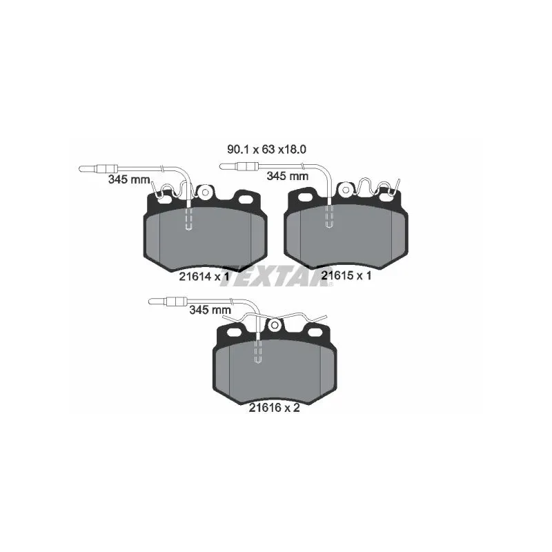 TEXTAR 2161403 Juego de pastillas de freno