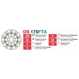 Discos De Freno Delantero Yamaha Fzr-Tdm-Fj - DS175FTA