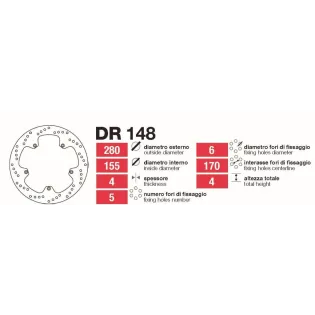 Discos De Freno Delt Yamaha Tzr50-Tuono - DR148