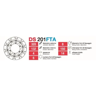 Discos De Freno Delt Yamaha Xtx - DS201FTA