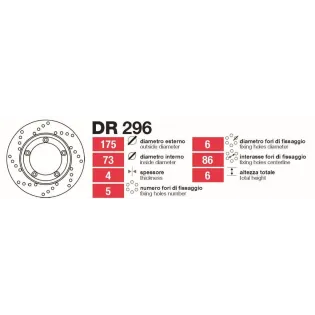 Discos De Freno Piaggio Hexagon - DR296