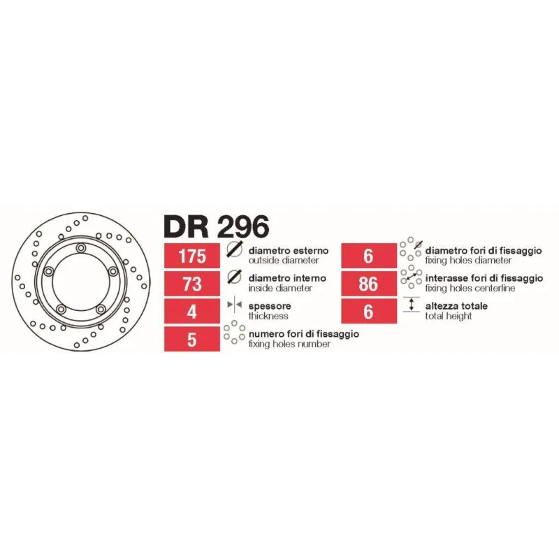 Discos De Freno Piaggio Hexagon - DR296