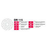 Discos De Freno Trasero Derbi Drd-Drdpro - DR115