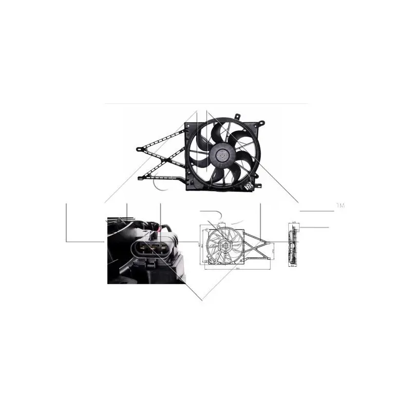 NRF 47015 Ventilador, refrigeración del motor