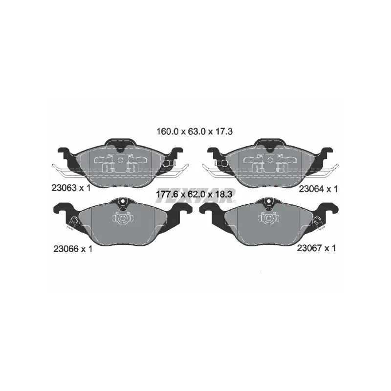 TEXTAR 2306302 Juego de pastillas de freno