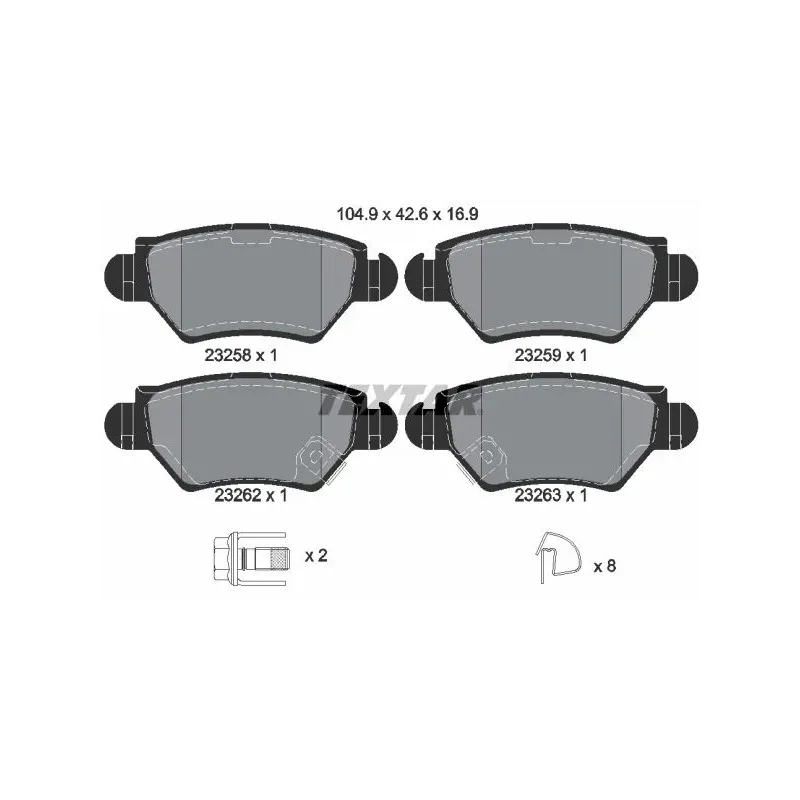 TEXTAR 2325803 Juego de pastillas de freno