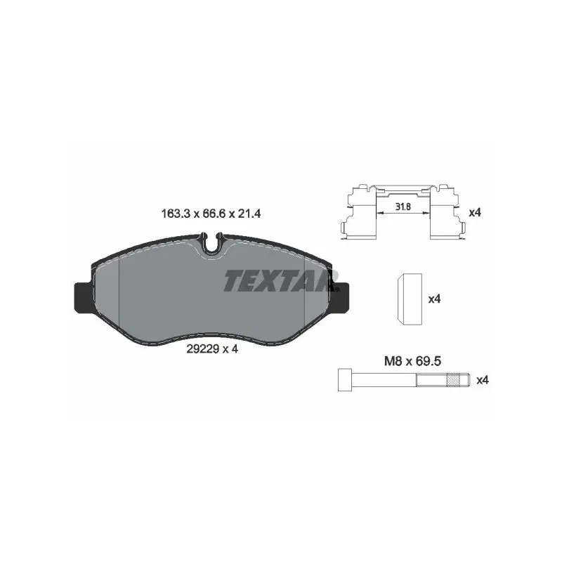 TEXTAR 2922901 Juego de pastillas de freno