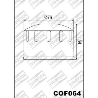 Filtro de aceite Champion para moto COF064
