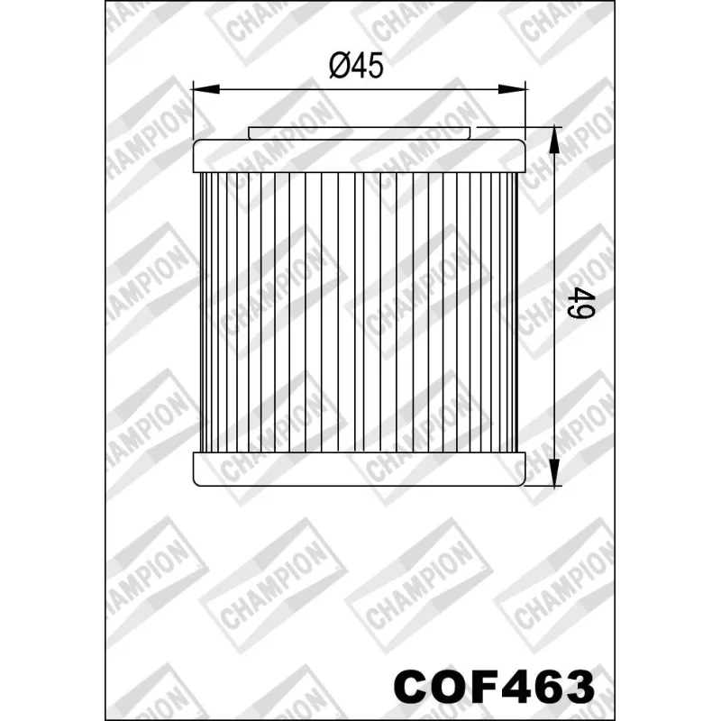 Filtro de aceite Champion para moto COF463