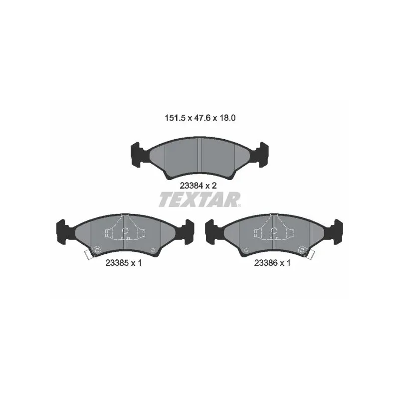 TEXTAR 2338401 Juego de pastillas de freno