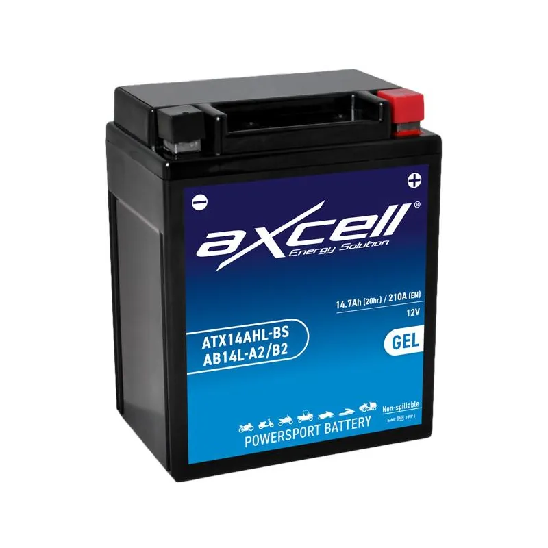 Batería moto Axcell GEL ATX14AHL-BSAB14L-A2B2